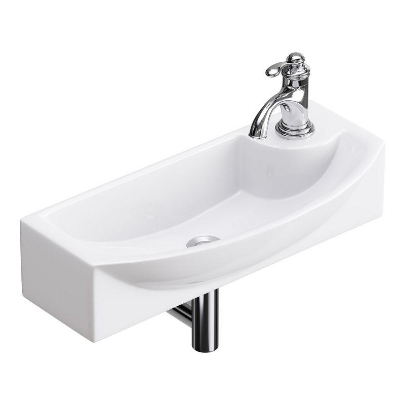 Small Wall Mount Bathroom Vessel Sink - Image 1