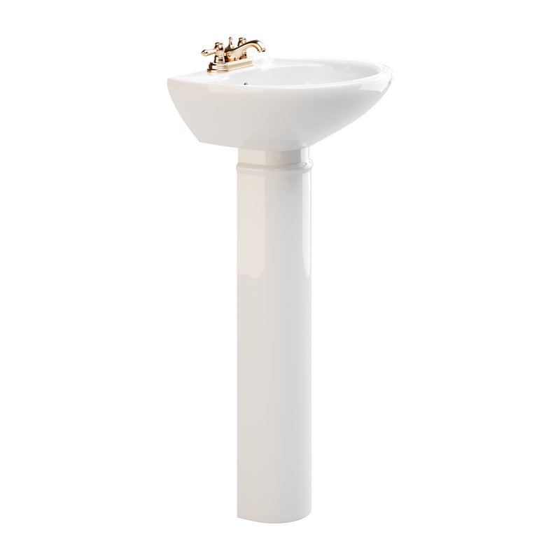 White Bathroom Sink - Image 10