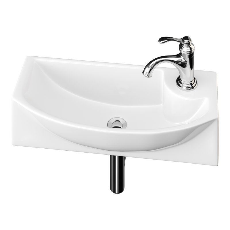 Small Wall Mount Bathroom Vessel Sink - Image 12