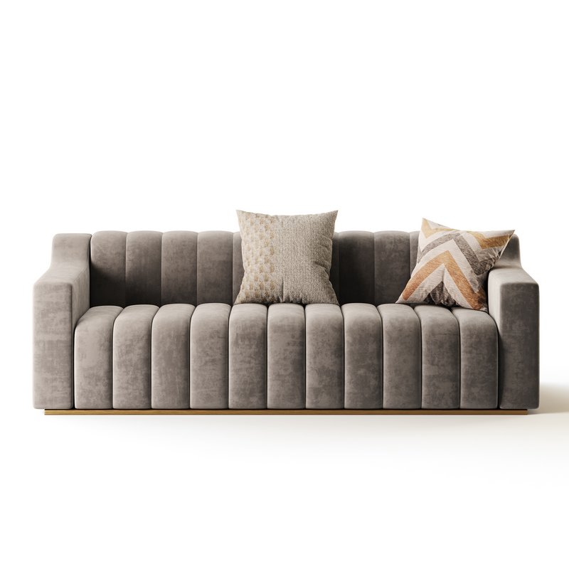 Room Simple Couch Chesterfield Fabric Sofa - Image 9