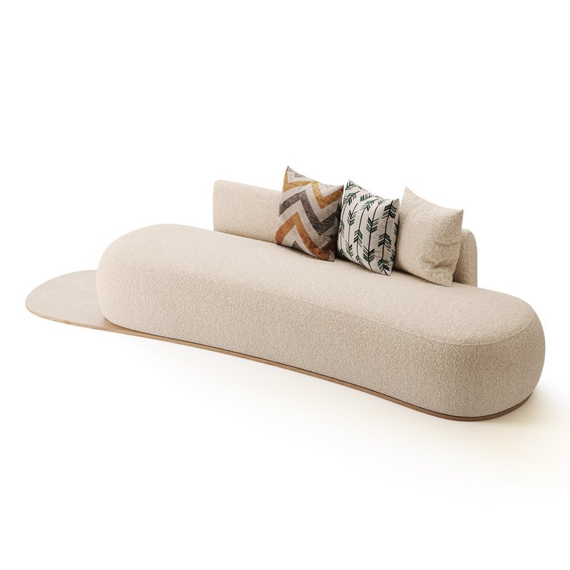 Niz Boucle Green Organic Sofa - Image 11