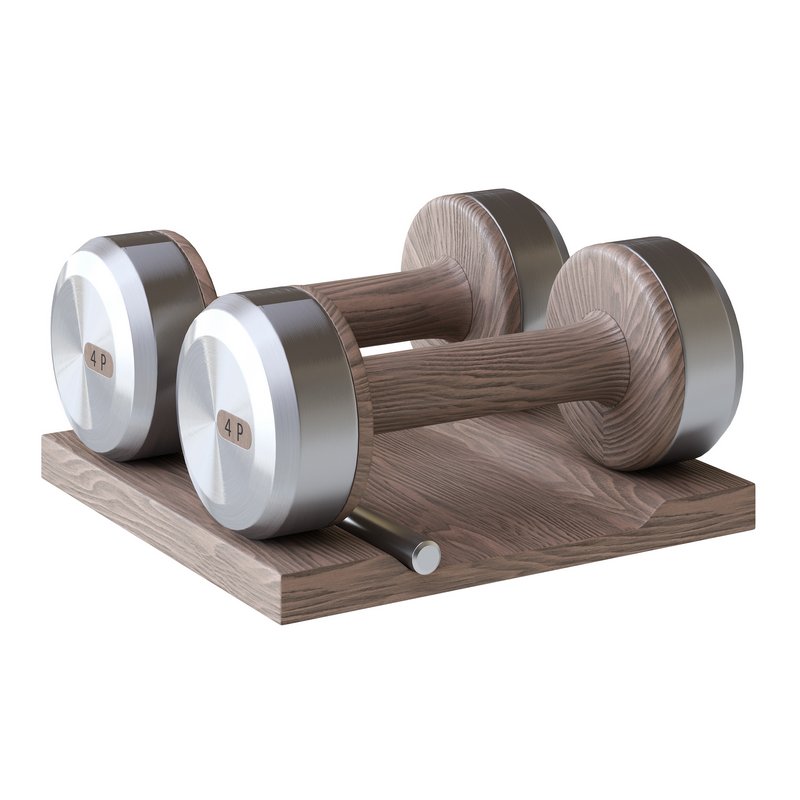 COLMIA Dumbbells Pair With Wooden Stand - Image 11