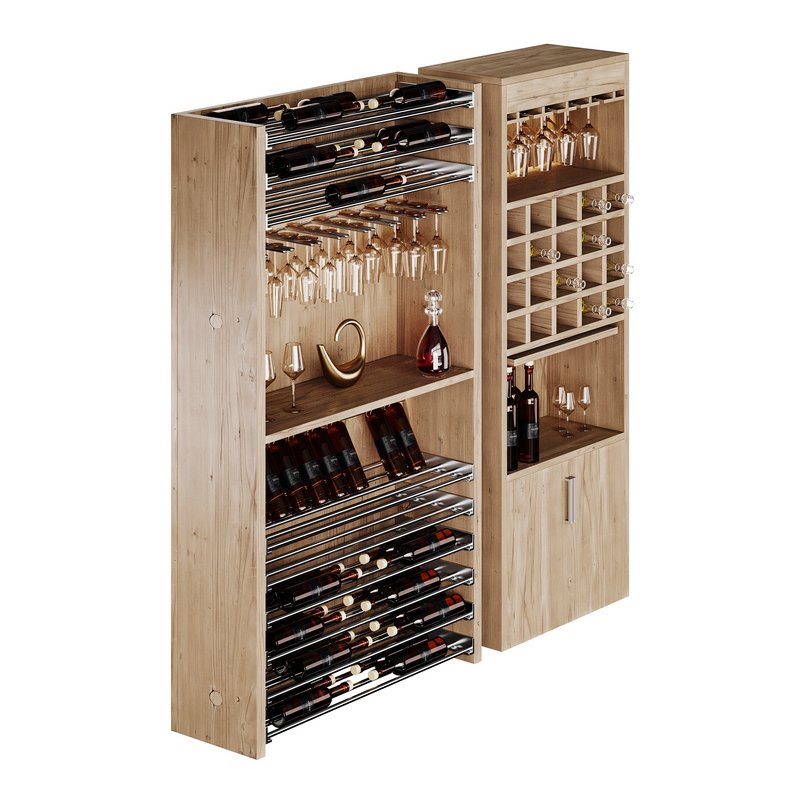 Modern Wine cabinet with dishes and glasses 02 - Image 10