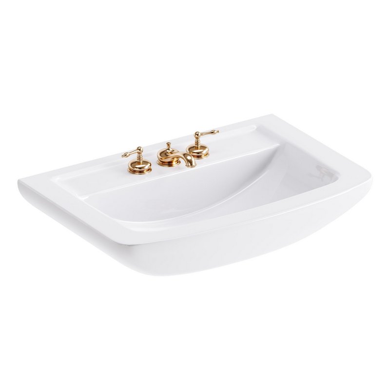 Vega Small Wall Mounted Bathroom Vessel Sink - Image 1