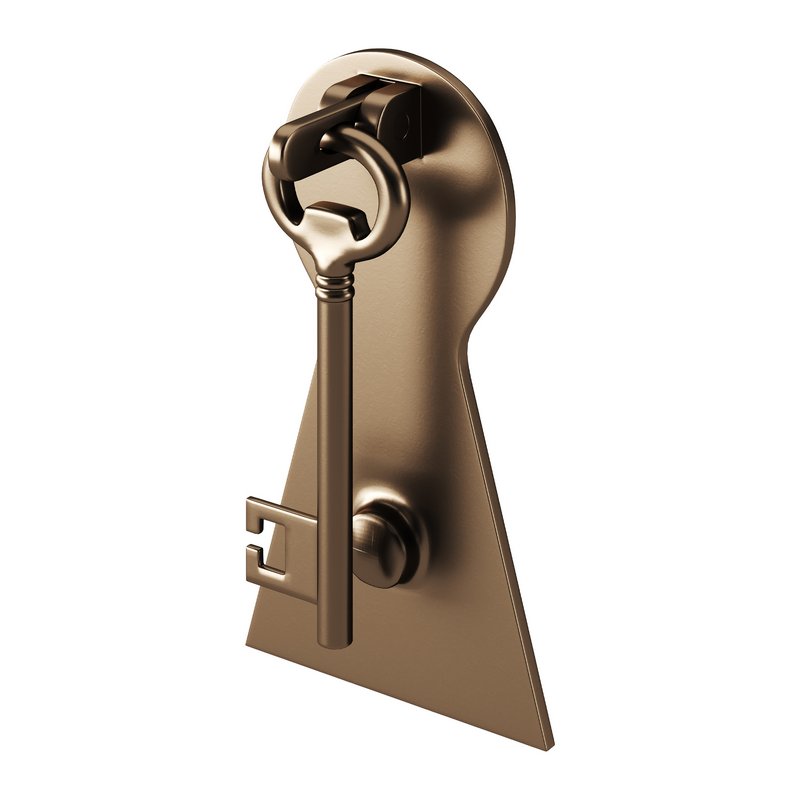 Door Knocker Black Cast Iron Key - Image 10