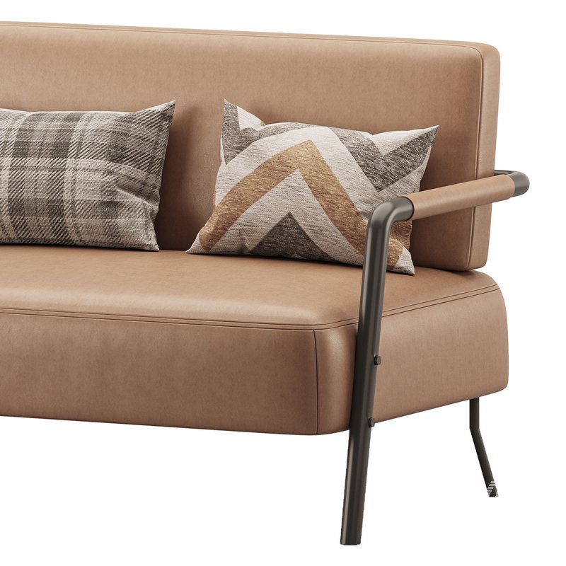 Casual Solid Color Living Room Loveseat in Grey - Image 7