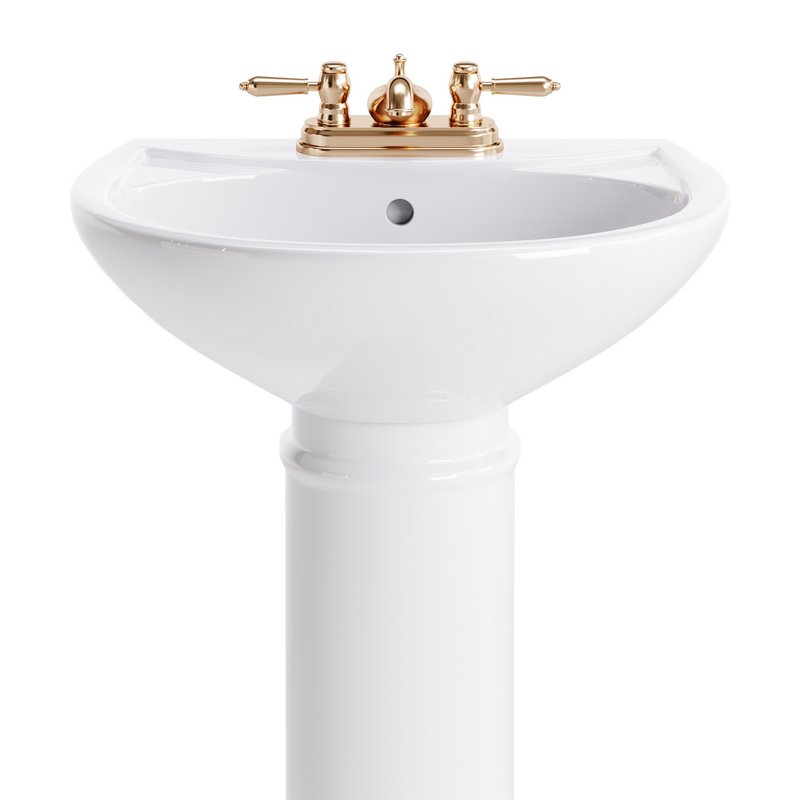 White Bathroom Sink - Image 11