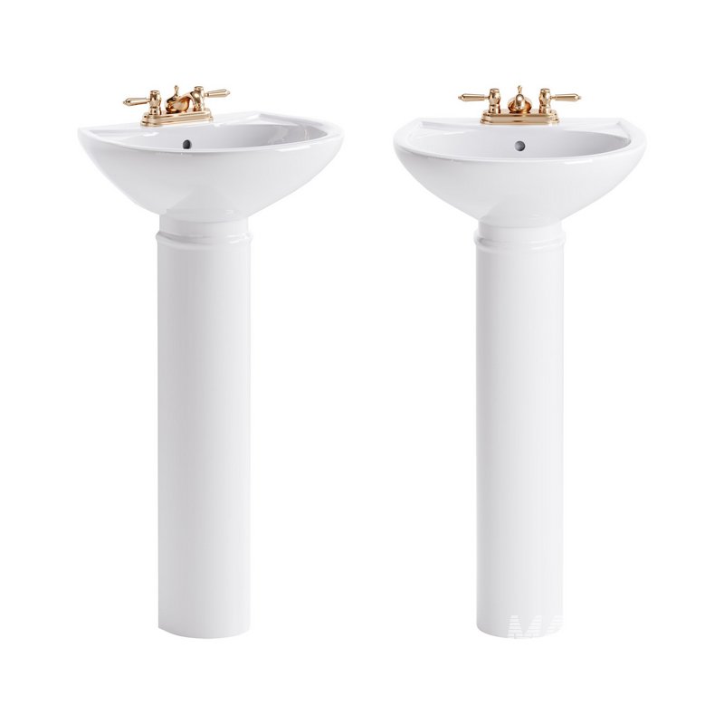 White Bathroom Sink - Image 1