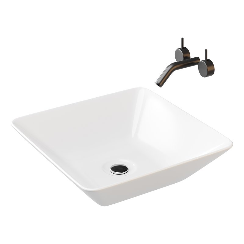 White Vessel Sink washbasin - Image 12