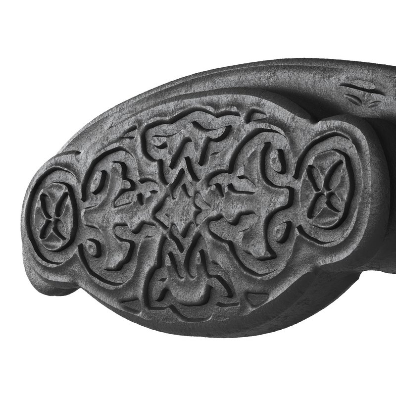 Black Floral Cabinet Drawer Cup Bin Pull Wrought Iron - Image 15