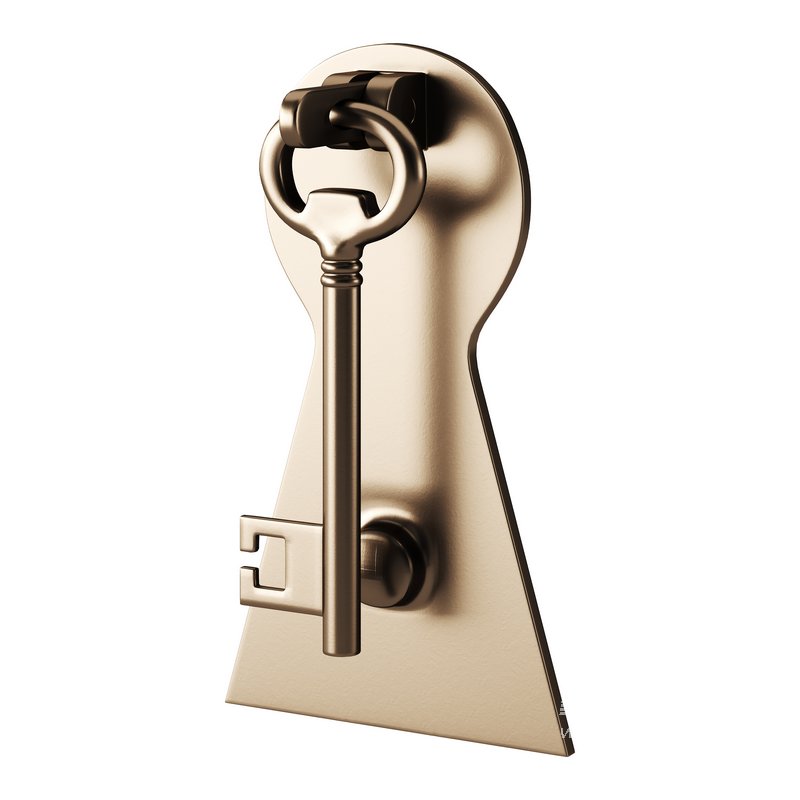 Door Knocker Black Cast Iron Key - Image 13