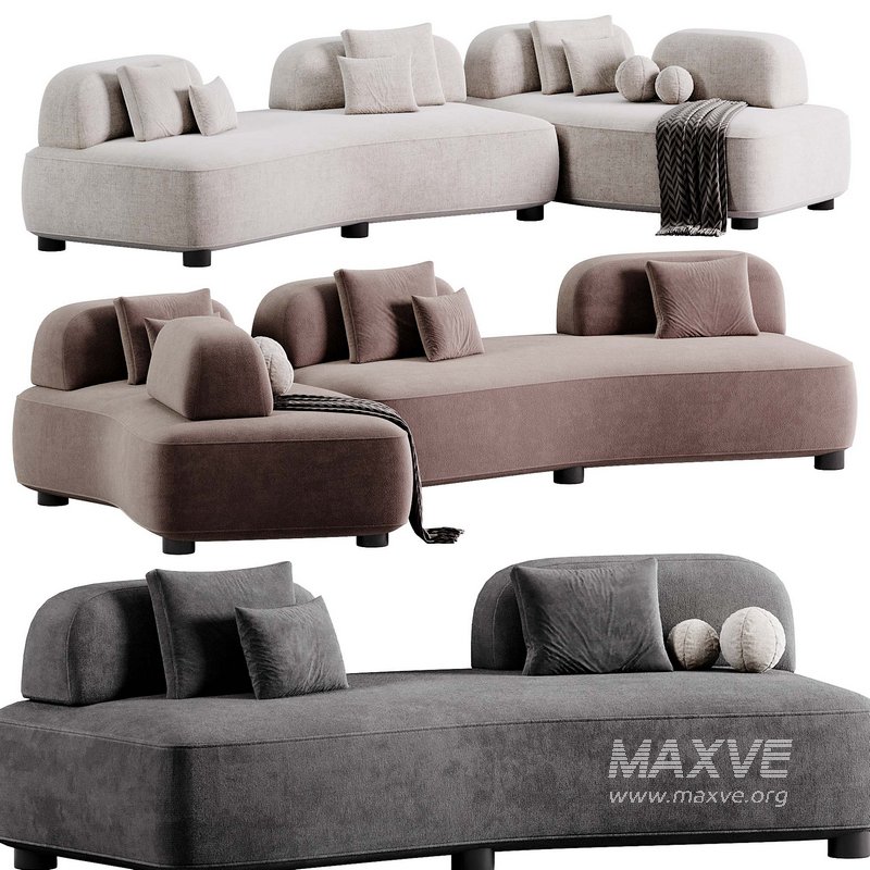 Curve Sofa By Art Nova 01 - Image 1