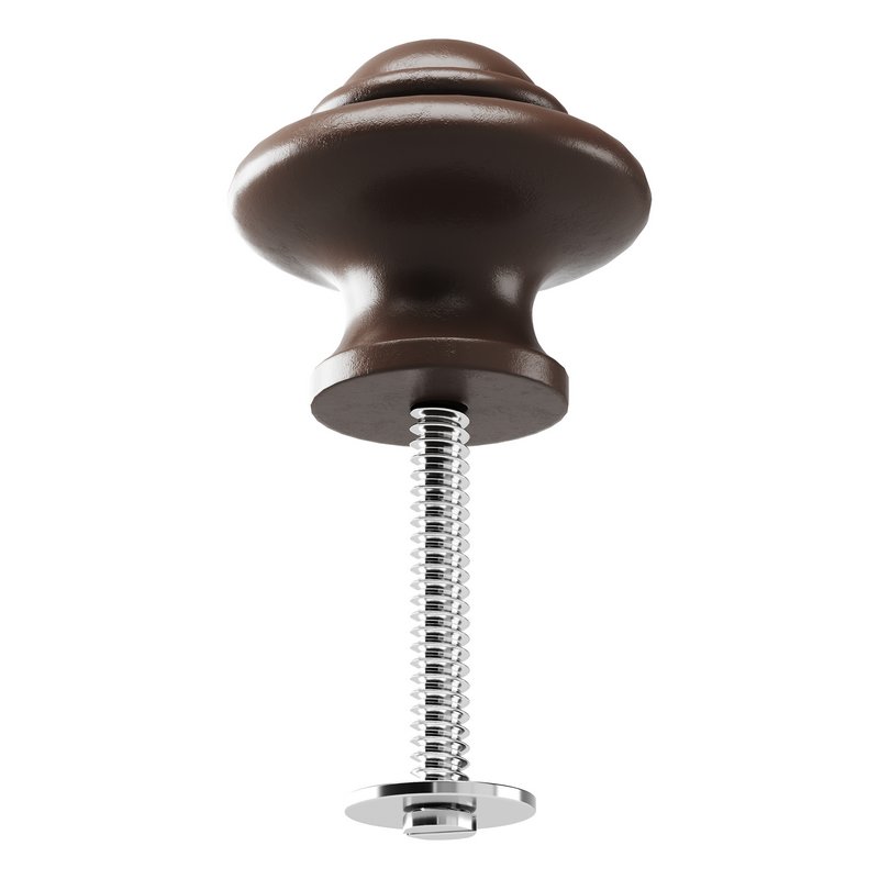 Wrought Iron Cabinet Knob Black Round - Image 13