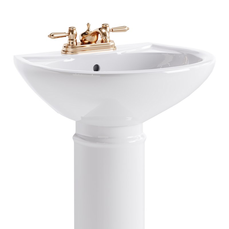 White Bathroom Sink - Image 13