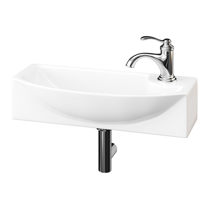Small Wall Mount Bathroom Vessel Sink - Image 13