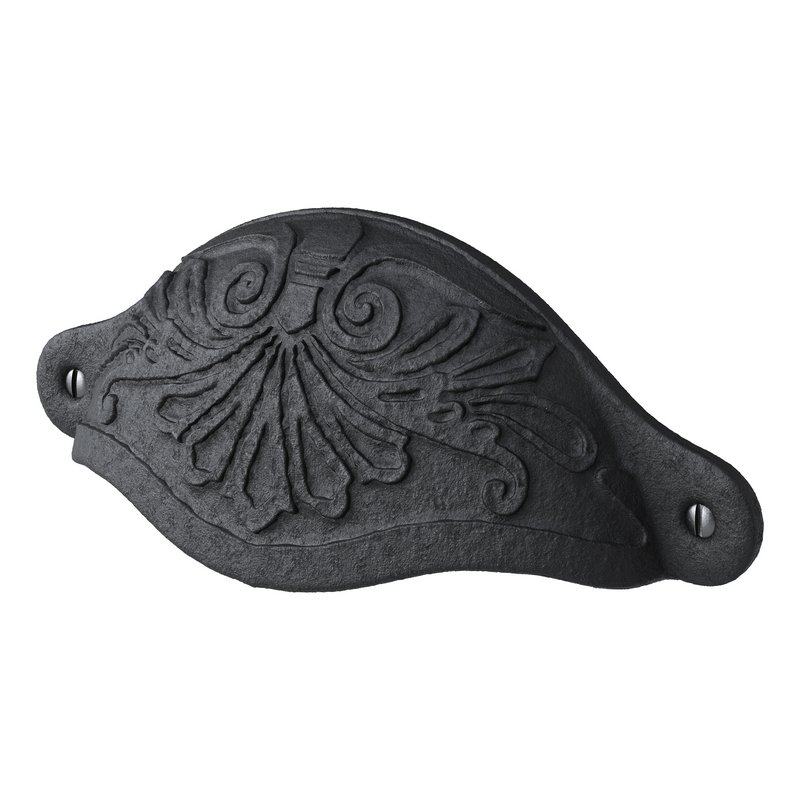 Cabinet or Drawer Bin Pull Black Iron Cup - Image 14