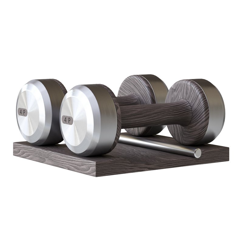 COLMIA Dumbbells Pair With Wooden Stand - Image 13