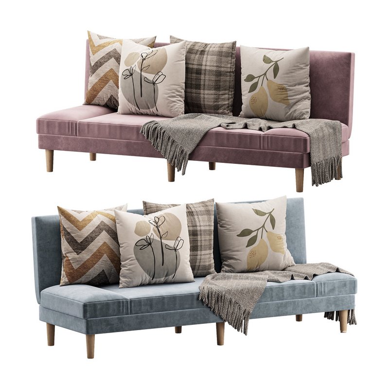 Armless Foldable Convertible Sofa - Image 1