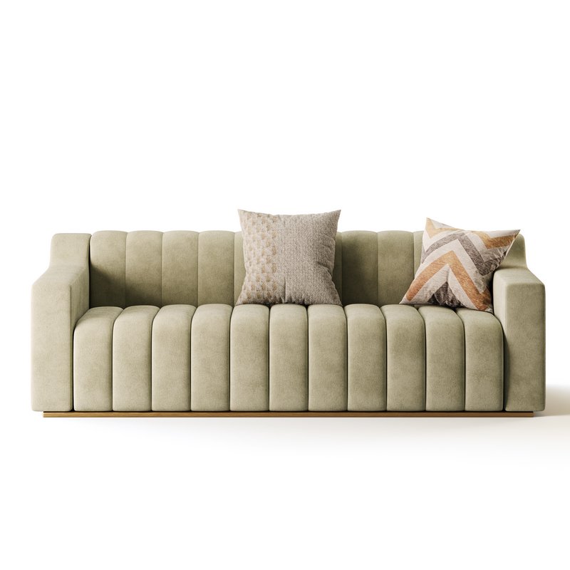 Room Simple Couch Chesterfield Fabric Sofa - Image 10