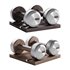 COLMIA Dumbbells Pair With Wooden Stand - Thumbnail 1