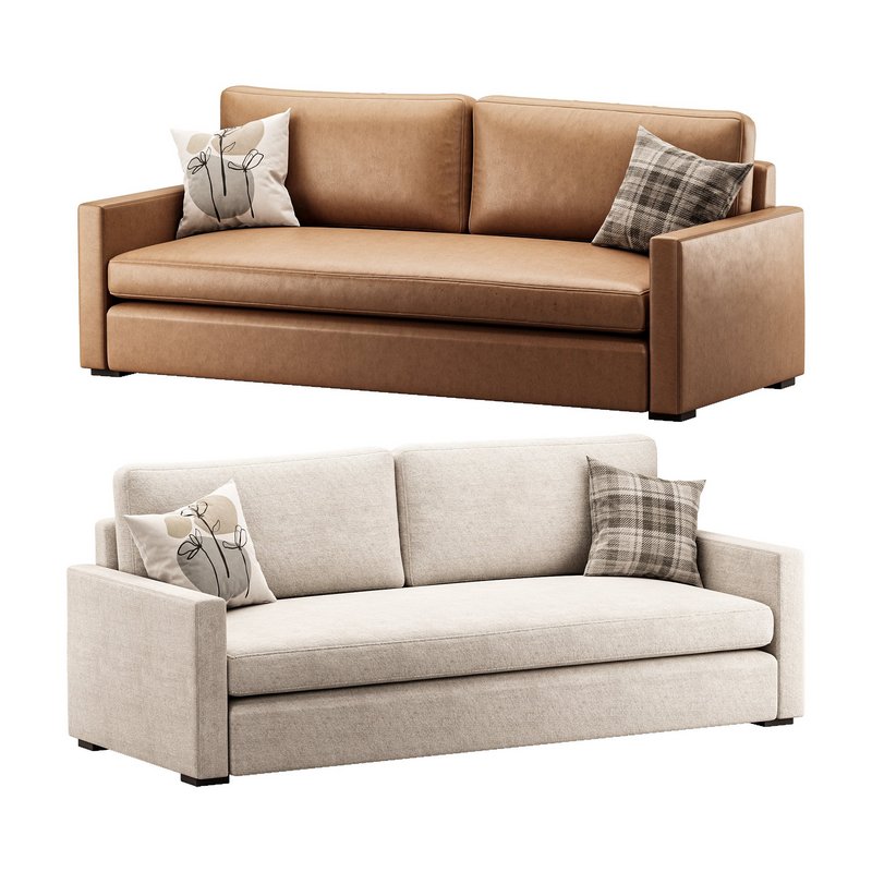 Benjara 86 Inch Fabric Upholstered Sofa - Image 1