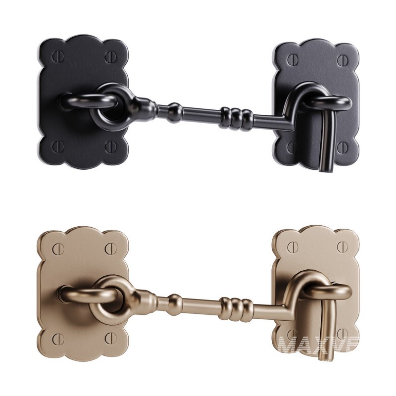Black Door Latch Lock - Image 1
