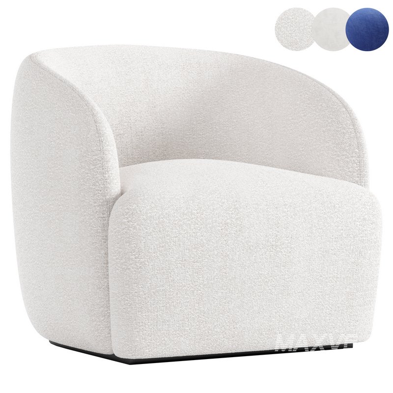 GWYNETH IVORY BOUCLE CHAIR - Image 1