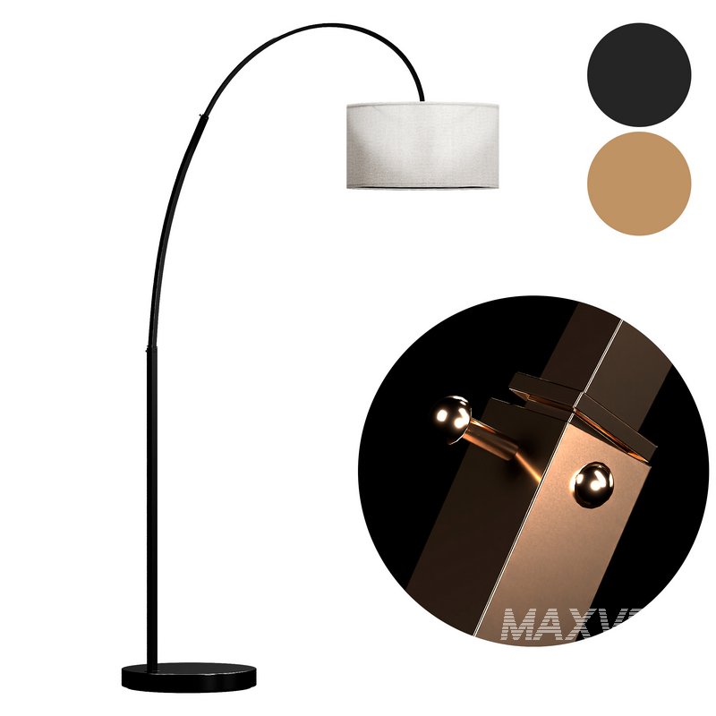 Overarching Linen Shade Floor Lamp - Image 4