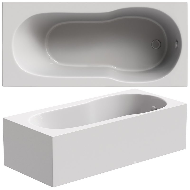 Acrylic bathtub AM PM X Joy W88A 150×70 cm with frame - Image 1