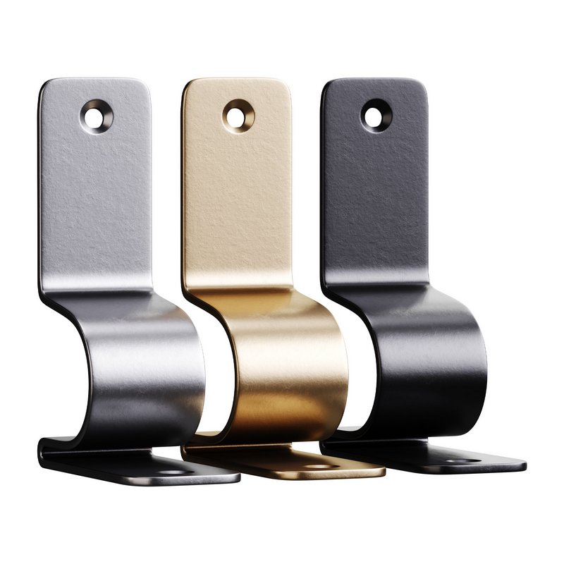 Polished Nickel Stair Runner Rod Bracket holder - Image 1