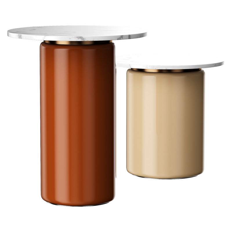 Tall Infinity Glass Side Table - Image 1