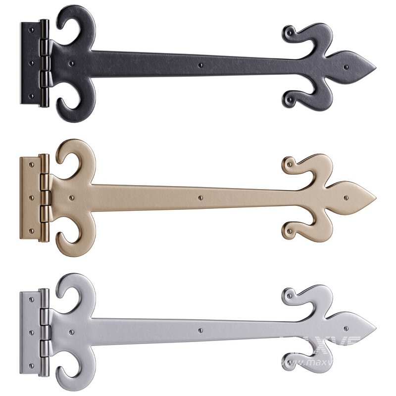 Wrought Iron Flush Mount Door Hinge - Image 1