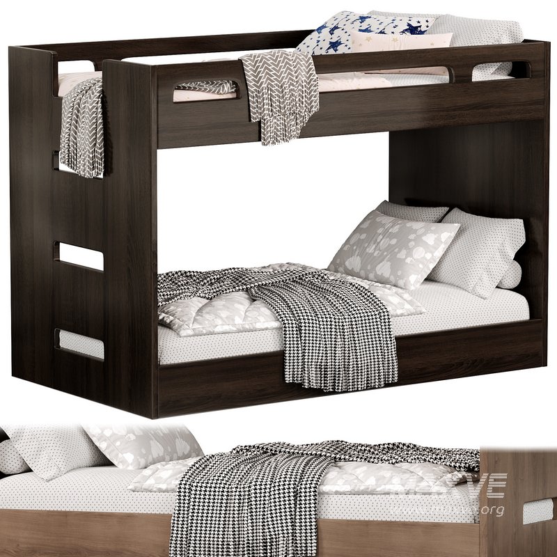 Abridged White Glaze Low Twin Kids Bunk Bed by crateandbarrel - Image 2