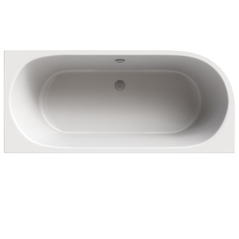 Acrylic bathtub Cezares Metauro Corner L 180×80 cm with frame asymmetrical - Image 3