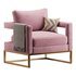 Avery Pink Velvet Chair With - Thumbnail 3