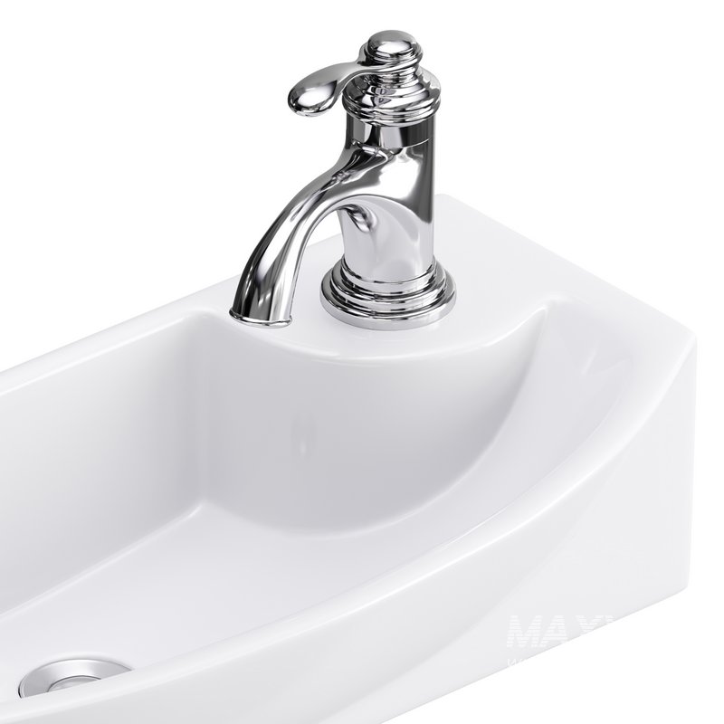 Small Wall Mount Bathroom Vessel Sink - Image 3