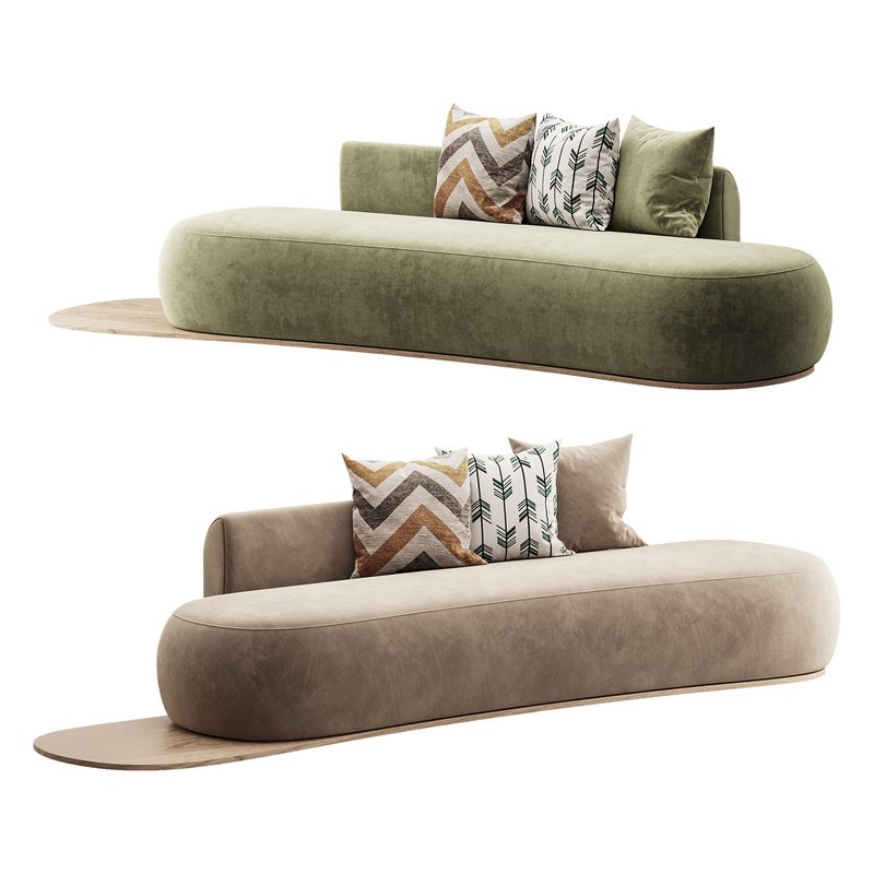 Niz Boucle Green Organic Sofa - Image 1