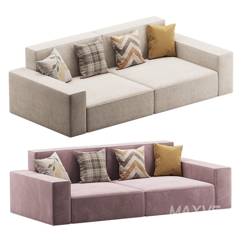 Living Spaces Use Sofa Couch in Grey - Image 2