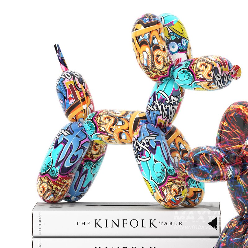 balloon dog statue decoration set - Image 2