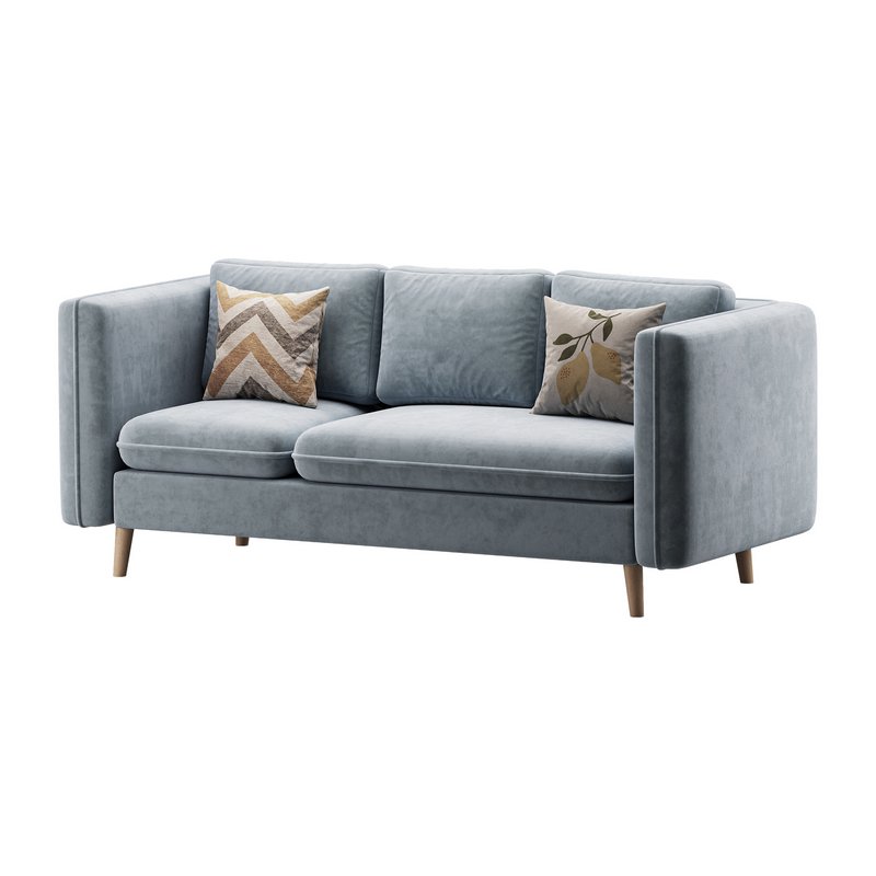 Sofa Couch with Ottoman - Image 3