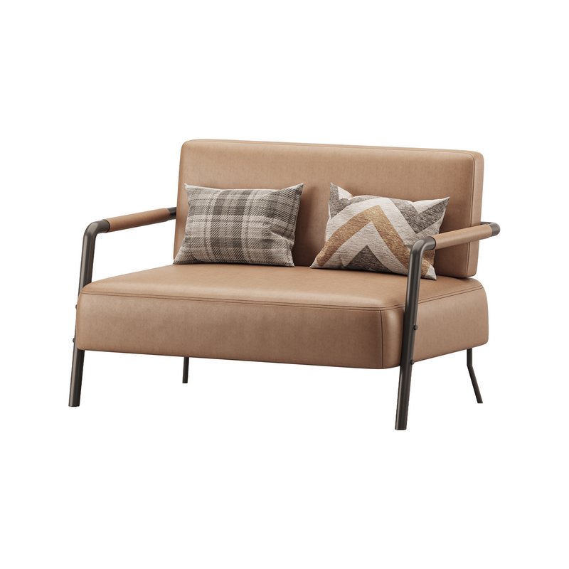 Casual Solid Color Living Room Loveseat in Grey - Image 3