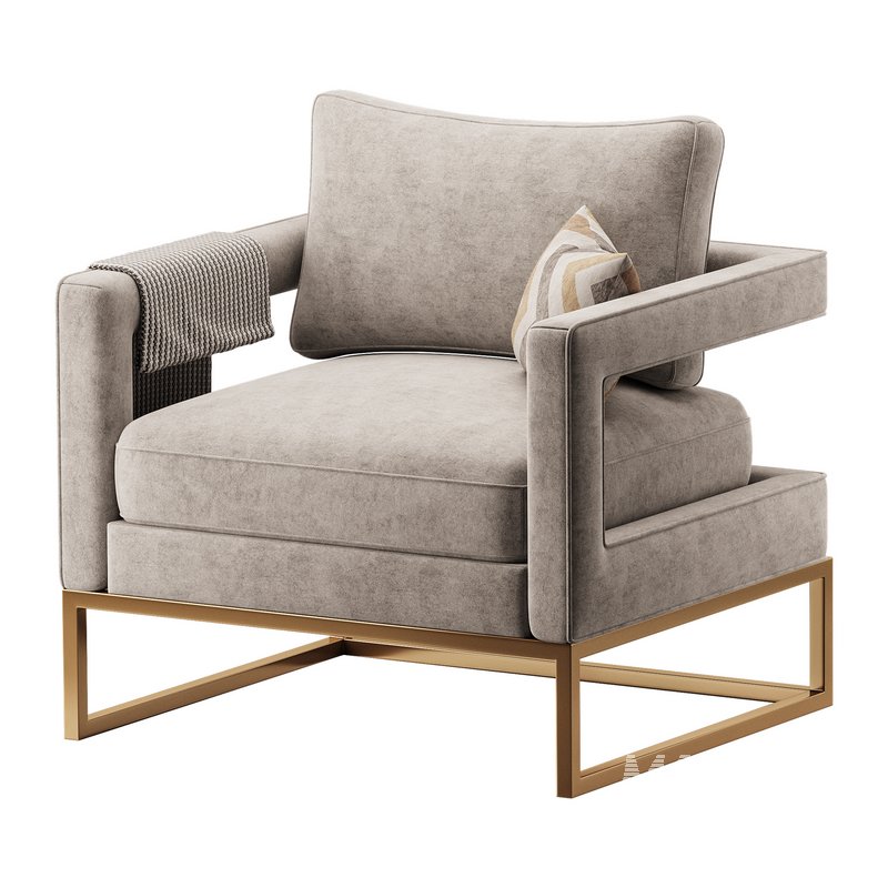 Avery Pink Velvet Chair With - Image 5