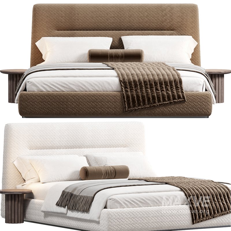 Bed with upholstered headboard Oliva by Livemaster - Image 4