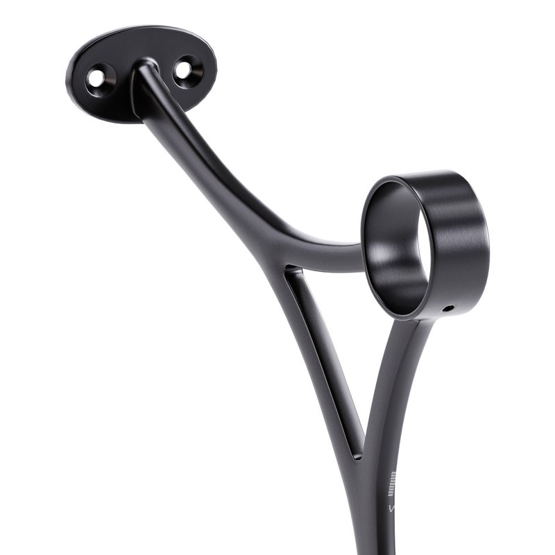 Polished Solid Brass Wall Mount Bar Bracket for Hanging Rail - Image 2