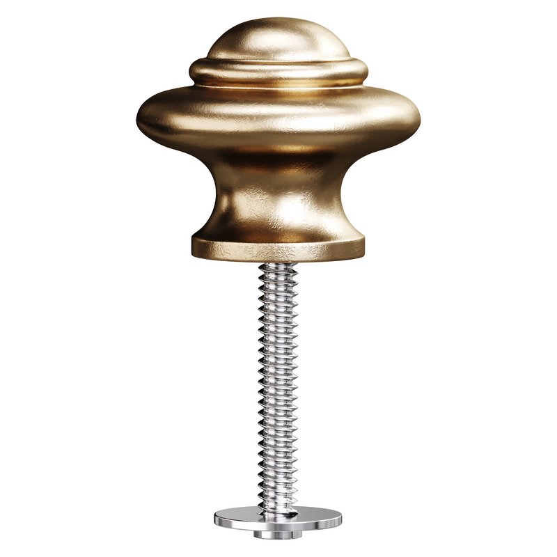 Wrought Iron Cabinet Knob Black Round - Image 3