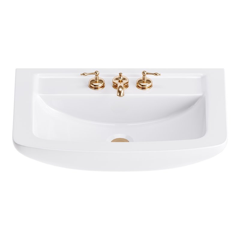 Vega Small Wall Mounted Bathroom Vessel Sink - Image 3