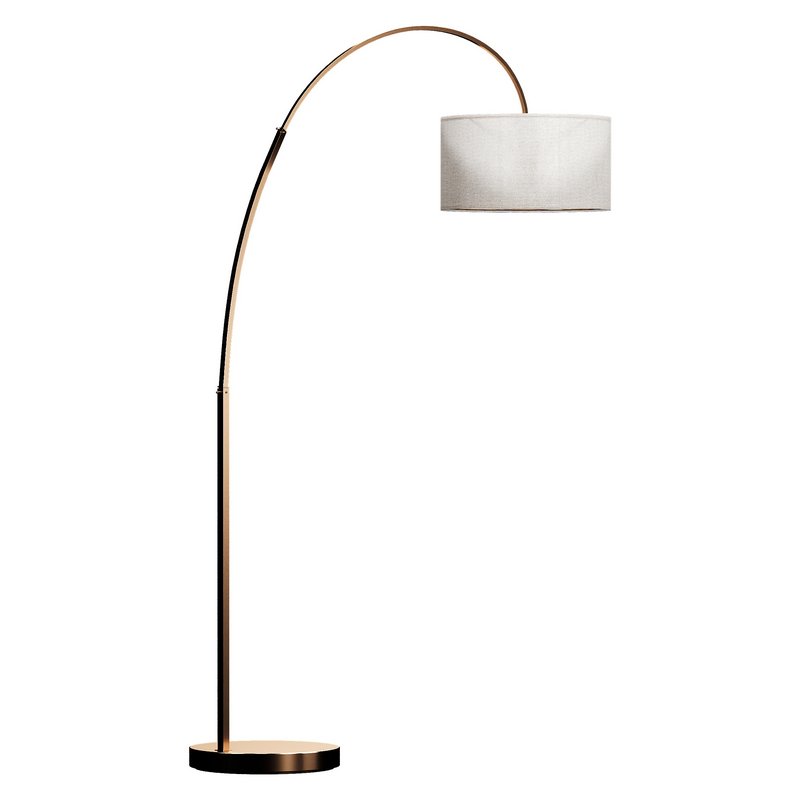 Overarching Linen Shade Floor Lamp - Image 1