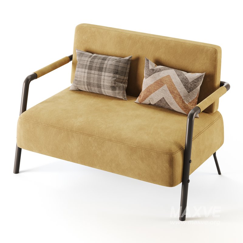 Casual Solid Color Living Room Loveseat in Grey - Image 13