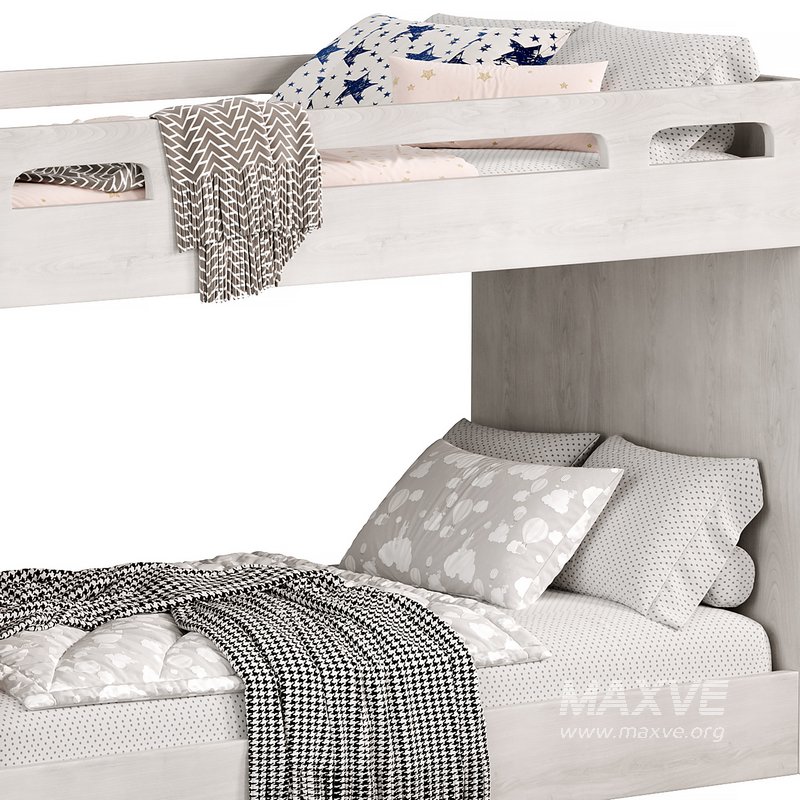 Abridged White Glaze Low Twin Kids Bunk Bed by crateandbarrel - Image 3