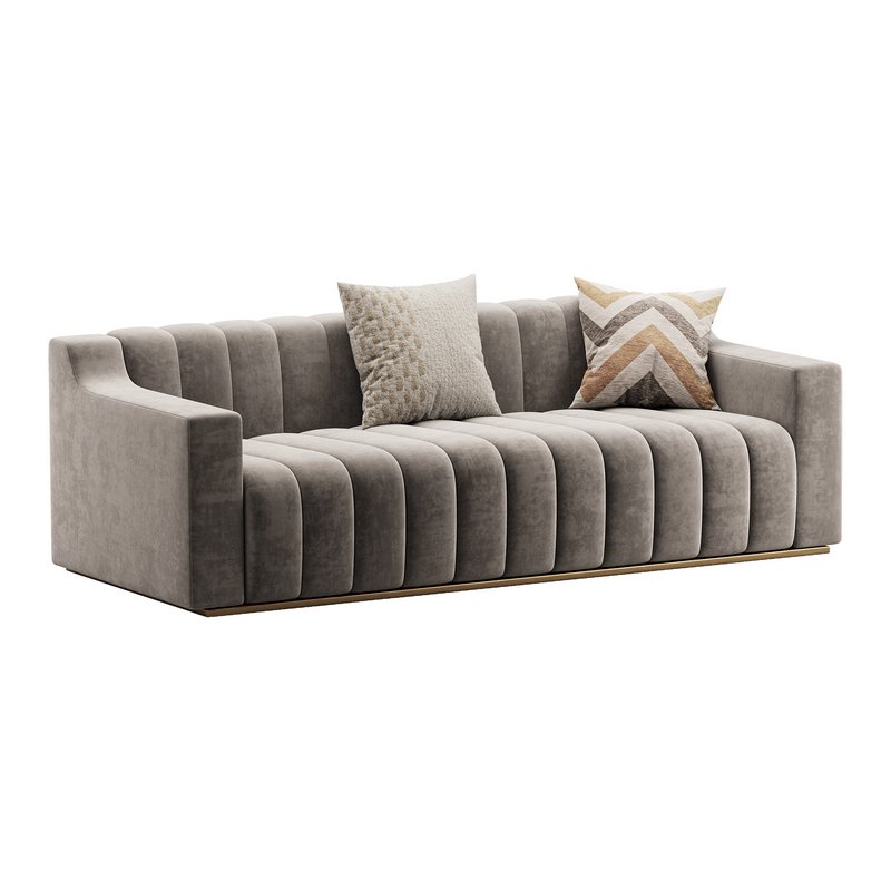 Room Simple Couch Chesterfield Fabric Sofa - Image 1